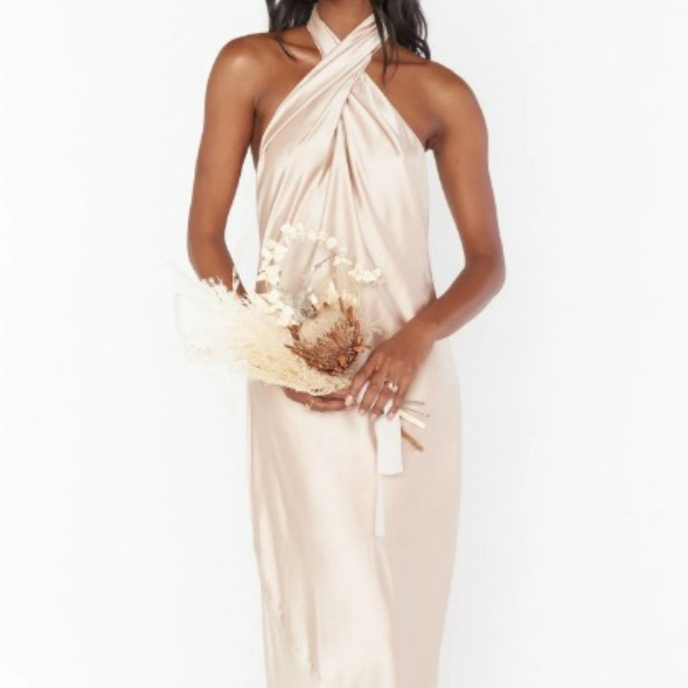 Show Me Your MuMu Jasmine Halter Champagne XS